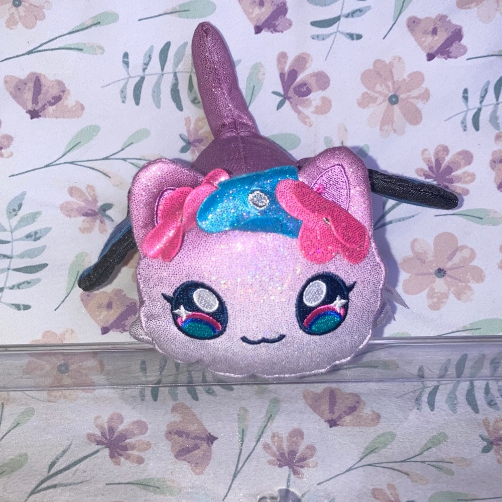 Aphmau Sparkle Fairy Cat MeeMeows 6" Plush w/ Flowers & Wings Purple